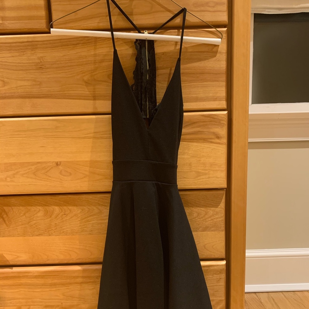 Black lace mini dress!